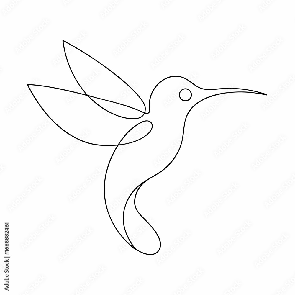 Obraz premium humming bird art illustration jpg on white background