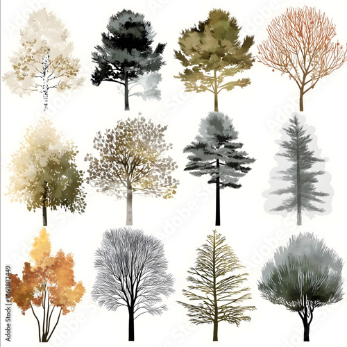 Create natural colour tree stencils for morpholio.