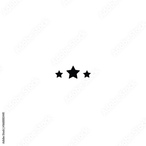 Three maroon stars on a white background