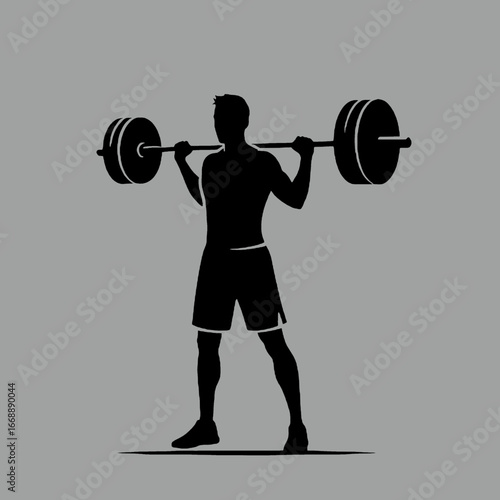 man lifting weights