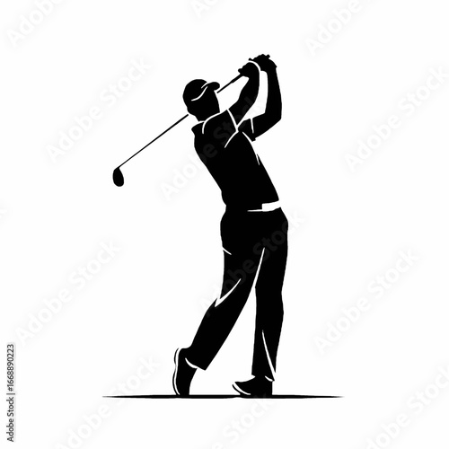 golf player silhouette