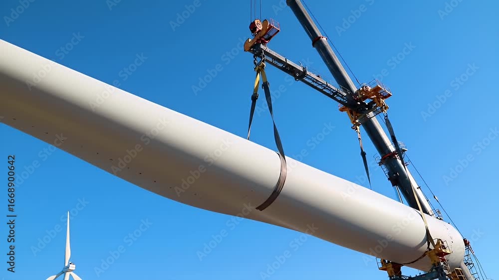 Wind Turbine Blade Installation. Wind Turbine Blade Installation.