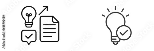 Lightbulb Icons for Idea Generation and Project Completion