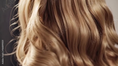 Lengthy Light-Colored Human Strands with Gleaming Appearance and Undulating Form