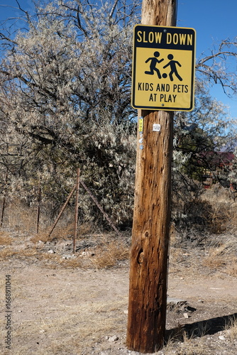 Kids at Play Sign in Neighborhood