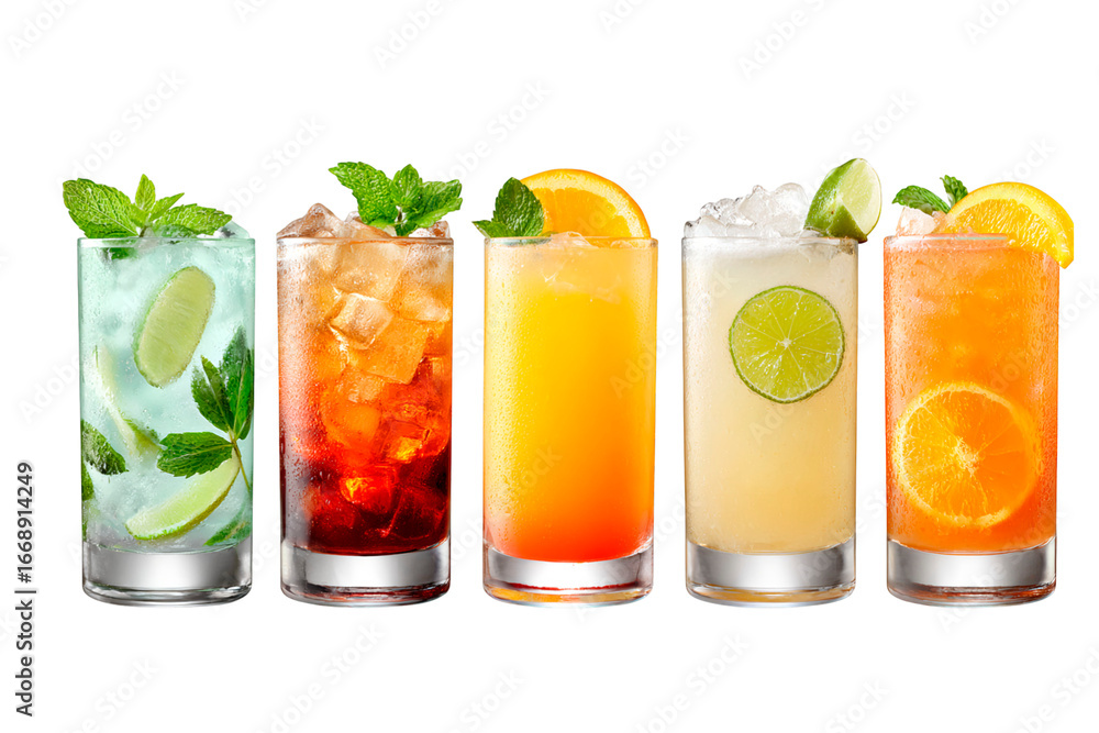 Fototapeta premium cocktail with lime and mint