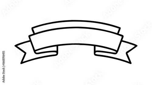 Vector ribbon banner design element graphic scroll label badge blank template decorative illustration 100 chars