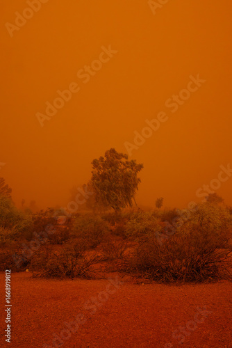 Papago Park inside of a dust storm haboob tempe phoenix arizona