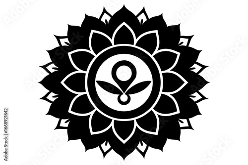 Lotus with Female Symbol Icon – Spiritual and Feminine Energy for Yoga, Wellness, and Design