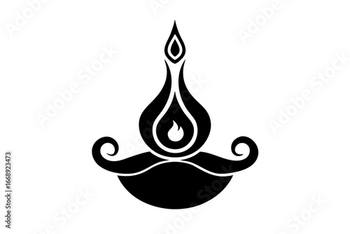 Ornate Diya Lamp Design - Festival, Light, Hope, Culture, Spirituality