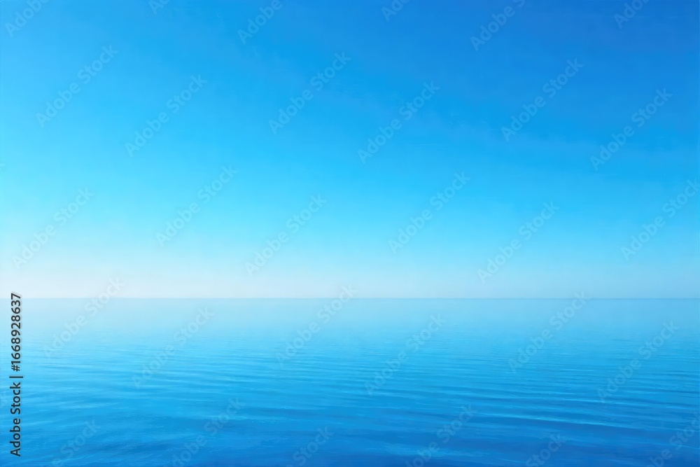 Fototapeta premium Serene, cloudless blue sky stretching to the horizon Perfect for backgrounds, travel, or nature themes Enjoy this vibrant image of pure, unblemished azure , elevation, clear