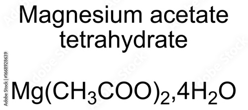 Chemical structure of magnesium acetate tetrahydrate, drug substance