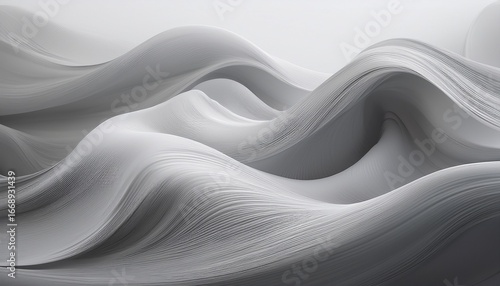 ethereal gray waves a serene journey through abstract fluidity and motion