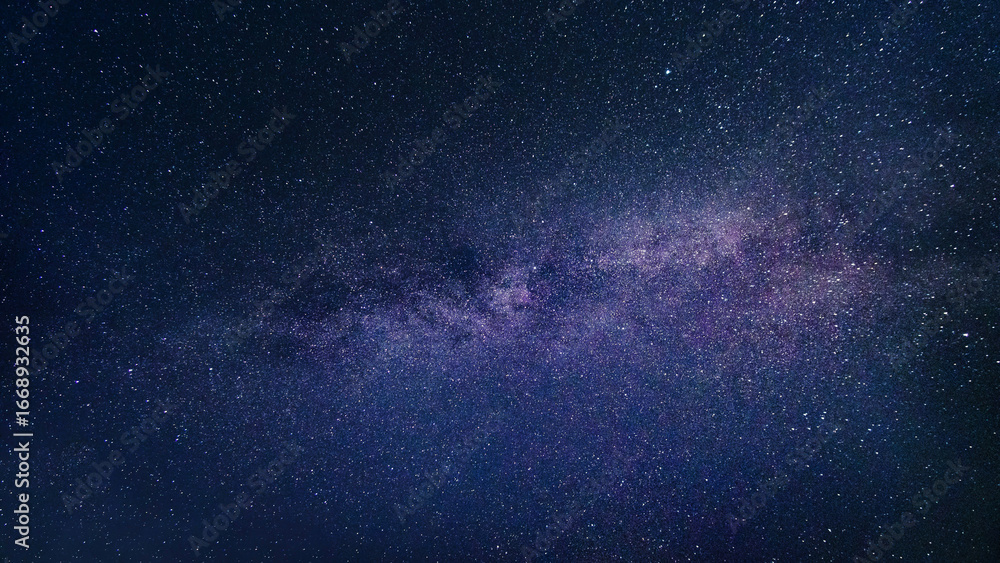 Obraz premium Milky Way Galaxy at Night | Starry Sky Panorama | Astronomy, Cosmic Universe, Astrophotography