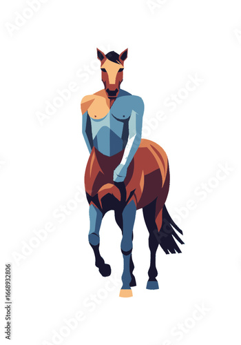 Centaur Mythical Creature with Human Torso and Horse Body Illustration