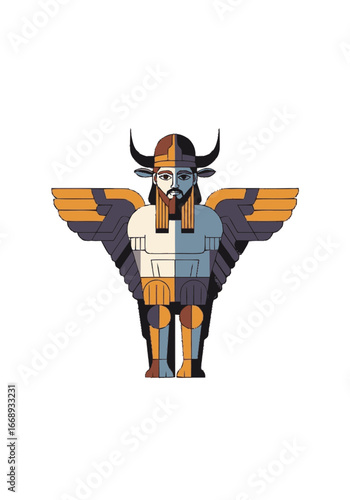 Lamassu Mythical Guardian of Mesopotamia, Winged Bull Man