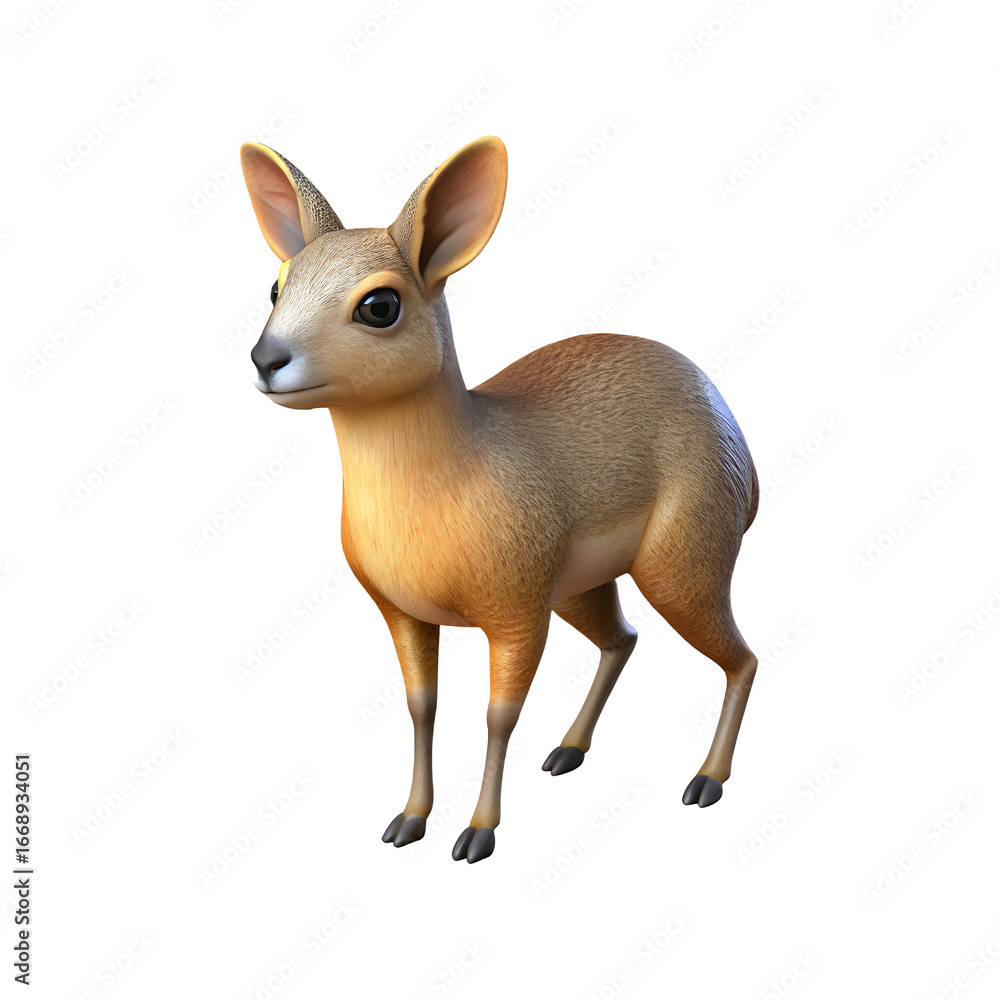 Fototapeta premium Patagonian Mara Animal 3D Transparent Background PNG