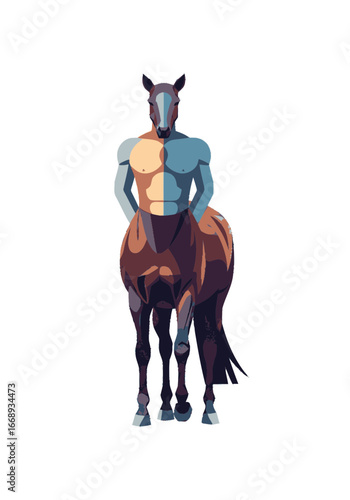 Centaur illustration, mythical creature of horse and man