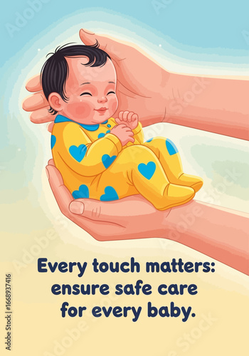 Poster promoting awareness on infant safety