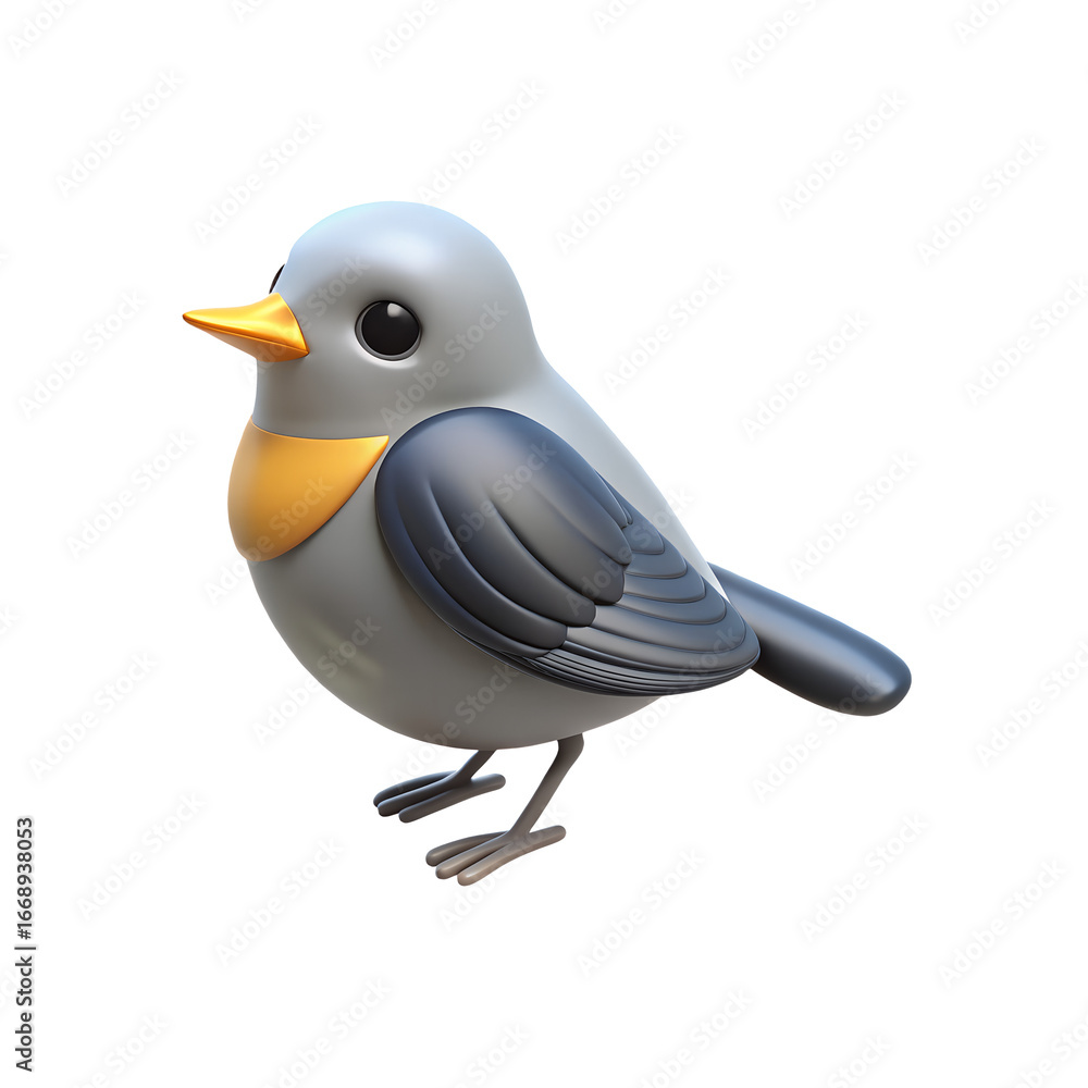 Fototapeta premium Warbler 3D Transparent Background Image