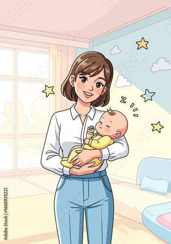Nurse emphasizing prevention in infant care