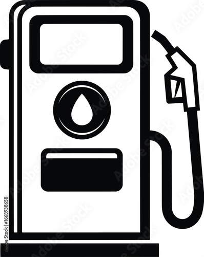 Vector art of gas pump, representing fuel and the energy industry