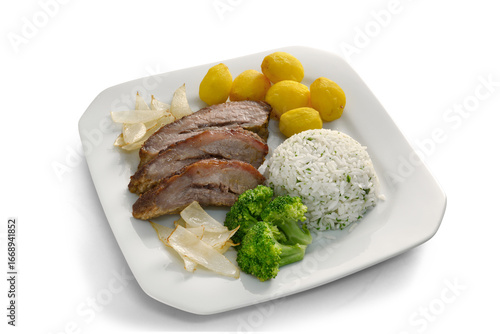 Foto Prato feito - Executivo -Carne com arroz e legumes