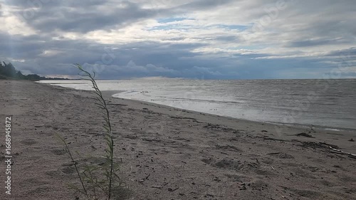 Windy Late Summer Day at Delta Beach, Lake Manitoba
