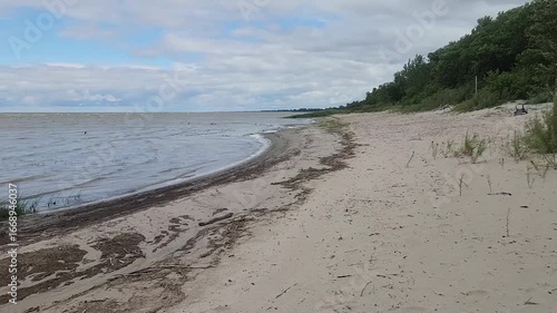 Windy Late Summer Day at Delta Beach, Lake Manitoba