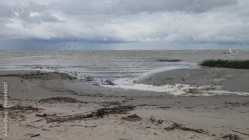 Windy Late Summer Day at Delta Beach, Lake Manitoba