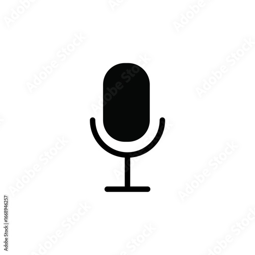 Microphone Icon Vector – Mic On Symbol,Unmuted Microphone Symbol Vector