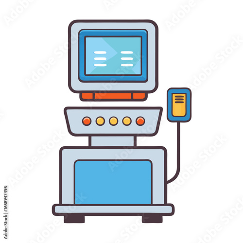 Ultrasonography machine vector icon