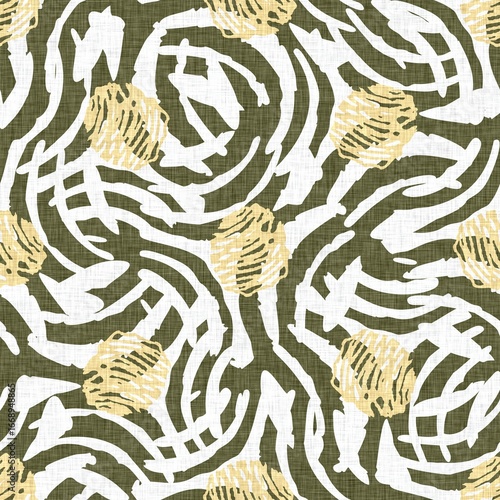 Abstract vintage squiggle seamless pattern. Gender neutral artistic repeatable curl for background, wallpaper and hand drawn design.