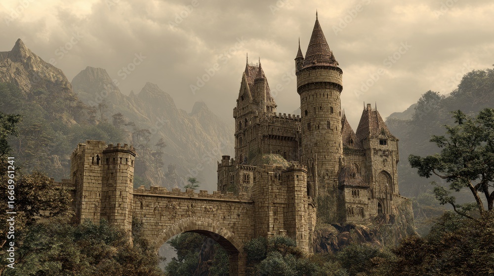 Obraz premium vintage castle.