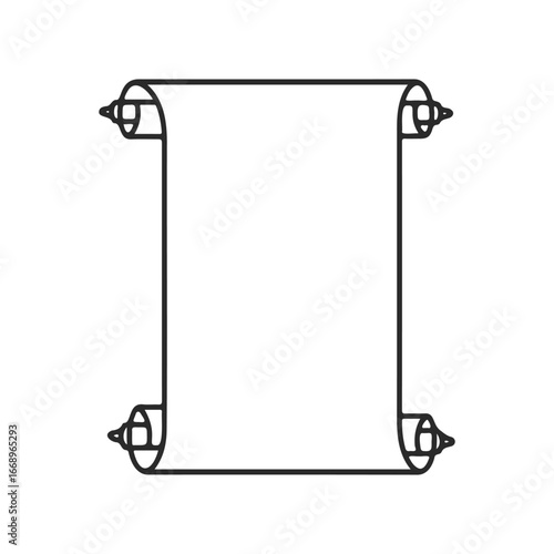 Blank scroll outline with antique design