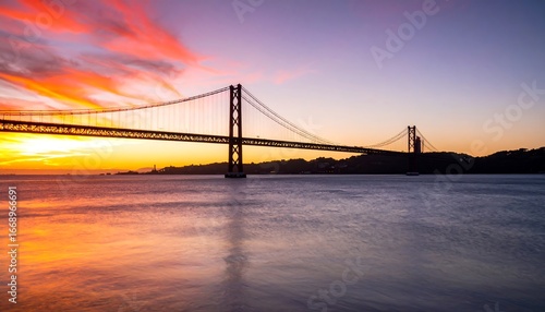 Sunrise over a bridge