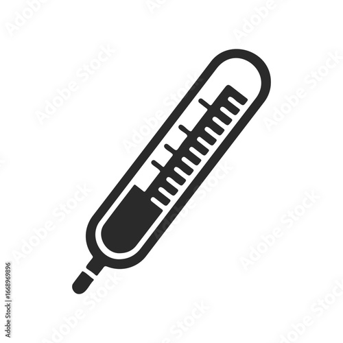 Digital thermometer icon for temperature measurement in healthcare
