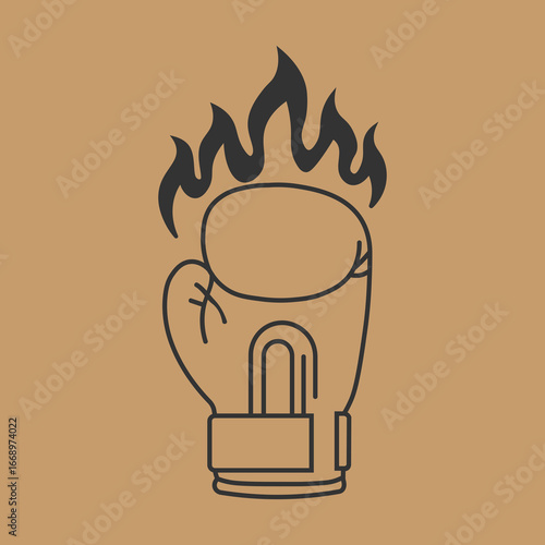 Burning Boxing Glove Icon