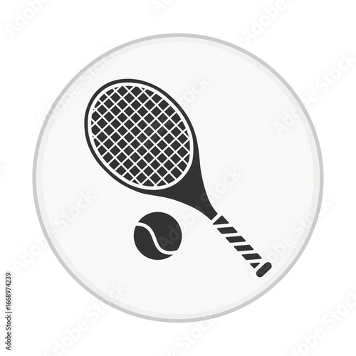 Tennis Racket and Ball Icon