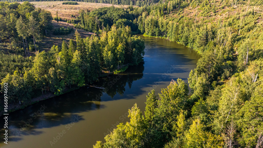 Naklejka premium Elbingstalteich Selketalstieg Harz