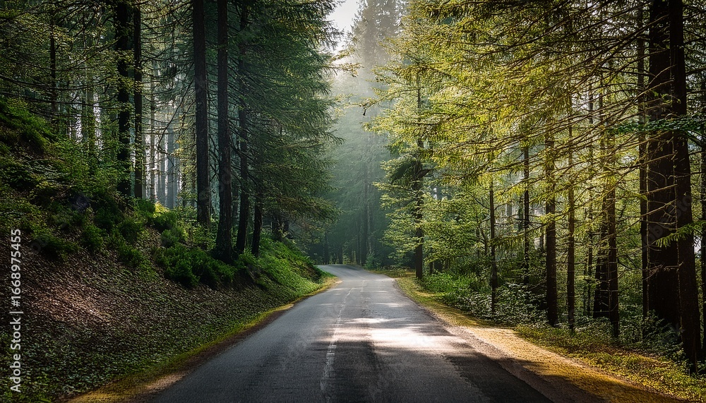 Obraz premium road in the forest