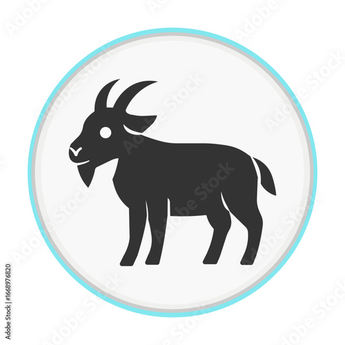 silhouette of a goat
