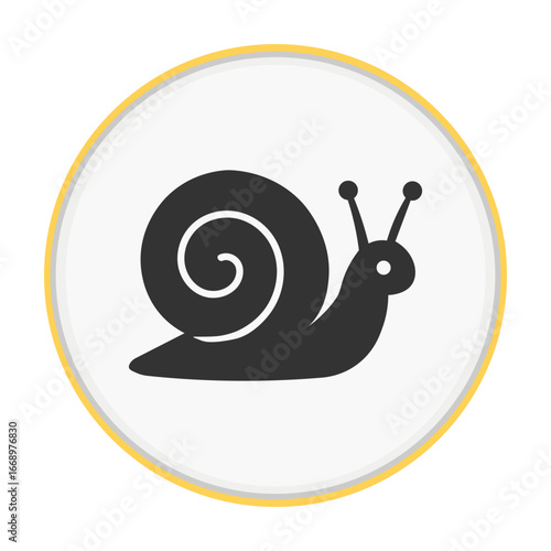 snail on a white background