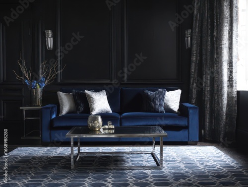 A sophisticated living room...