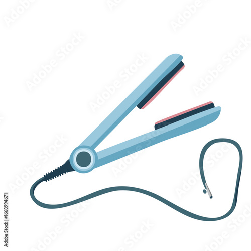 Modern Hair Straightener With Heating Plates and Power Cord