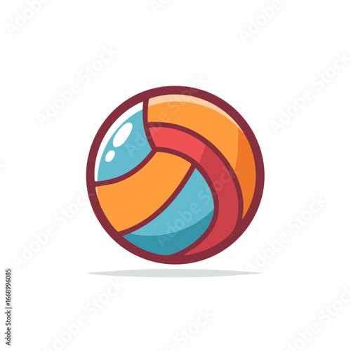 Stylized Volleyball Illustration Sport Equipment Icon Graphic Ball Isolated Illustration Flat Design Graphic Resource Volleyballs