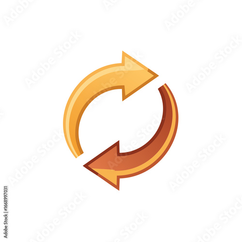 Free Download Gradient Orange Brown Arrows Circular Motion Refresh Loop Symbol Continuous - GFXLoad