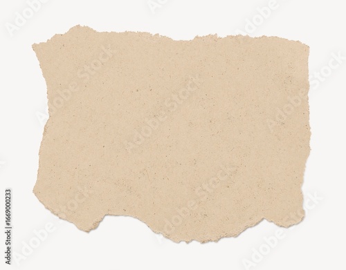 Wallpaper Mural Brown ripped paper, isolated Ephemera collage element Torontodigital.ca