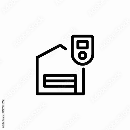 garage door icon sign vector
