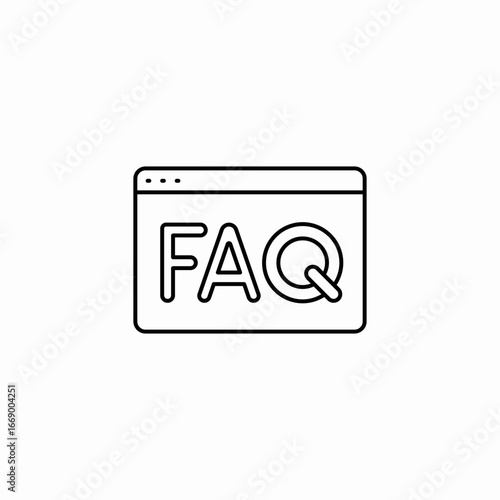 frequently asked questions icon sign vector
